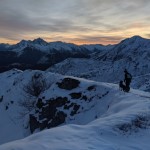 Bear Mountain summit at sunrise in the winter