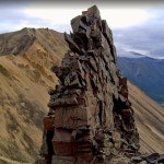 An interesting rock formation near the summit