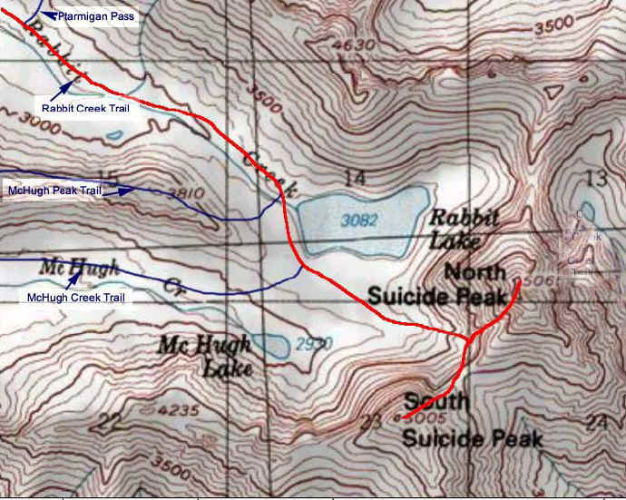 Map of Suicide Peaks
